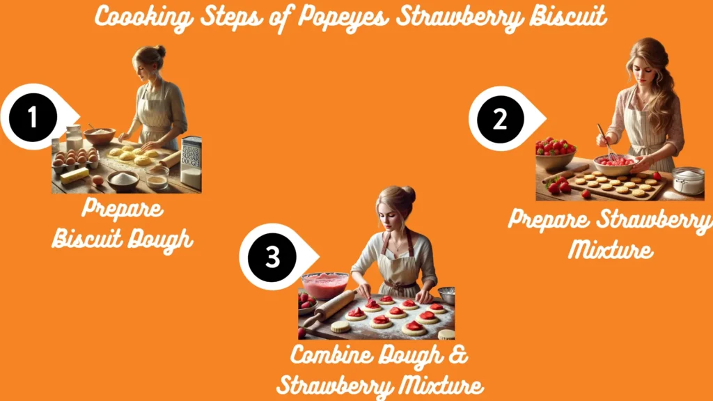 Cooking Steps of Popeyes Strawberry Biscuit