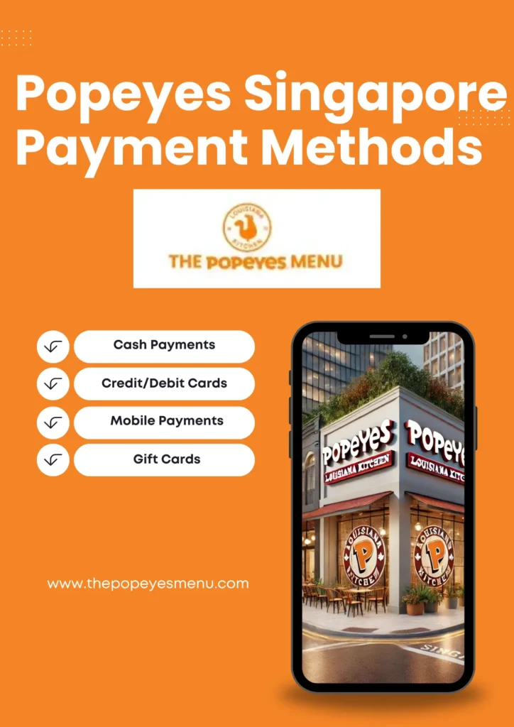 Payment methods at Popeyes Singapore