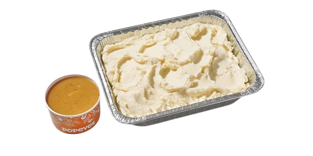 Popeyes Catering Menu Mashed Potatoes with Cajun Gravy