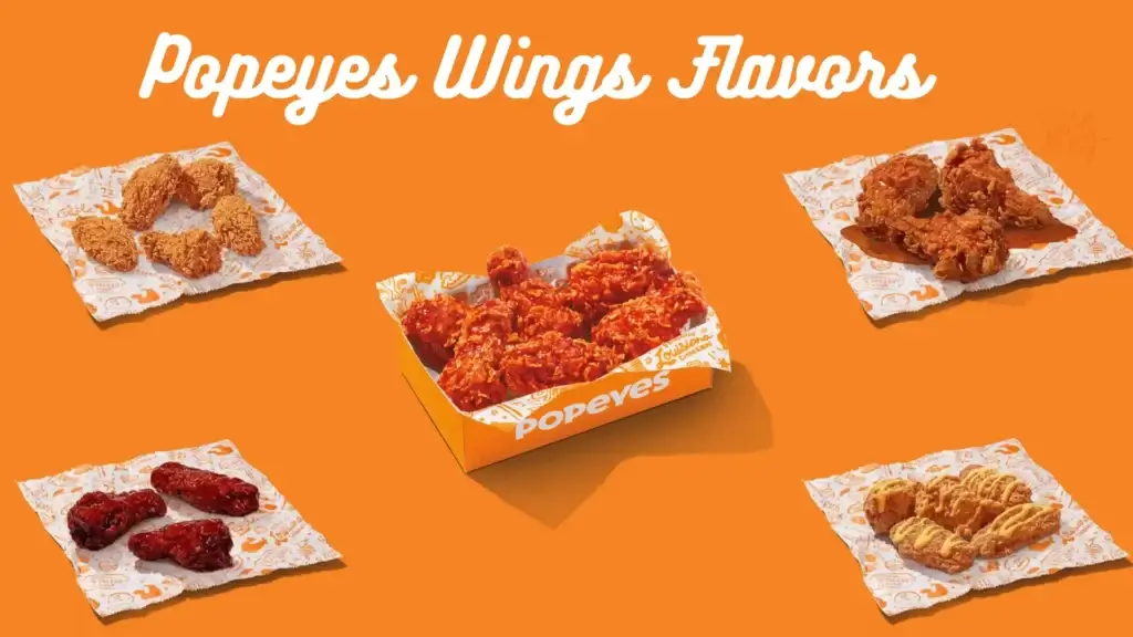 Infographic showing wings flavors