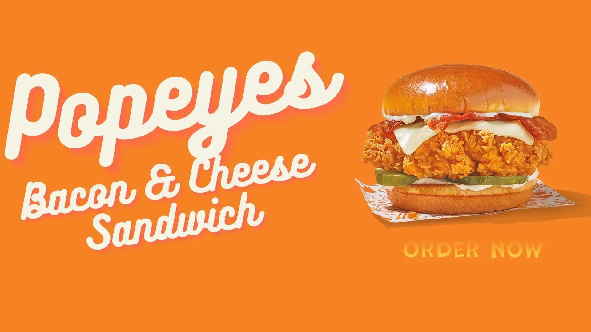 Popeyes Bacon and Cheese Sandwich