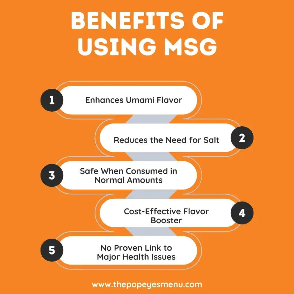 Benefits of using MSG in food